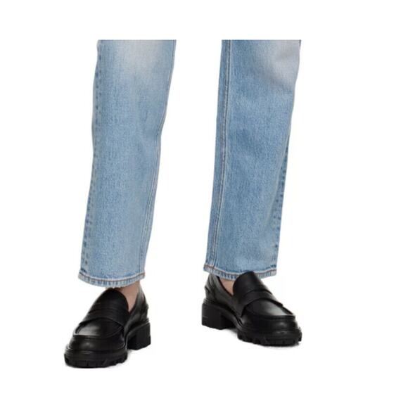 RAG & BONE SHILOH LOAFER CITY SOHO STYLE CHUNKY HEELS SZ 7.5 37.5 SHOES SLIPON - Picture 1 of 9
